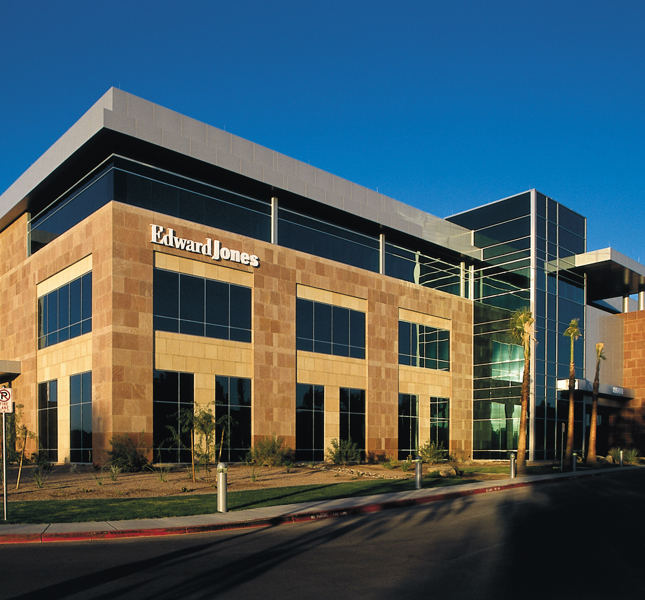 Exterior shot of an Edward Jones office.
